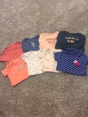 Assorted Kids One-Piece Bodysuits - Coral, Navy & Cream Mix